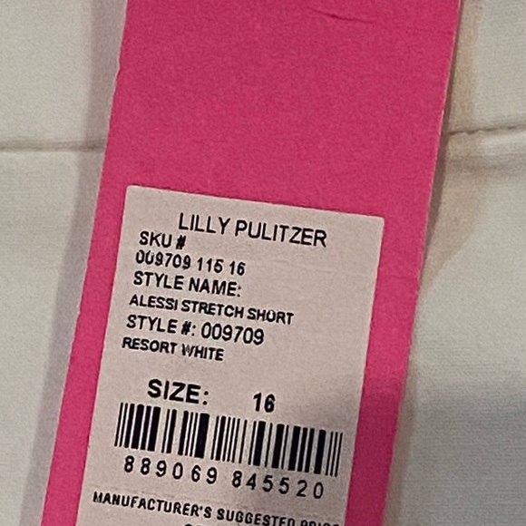 NWT Lilly Pulitzer ALESSI STRETCH SHORTS white size 16 - Picture 3 of 8